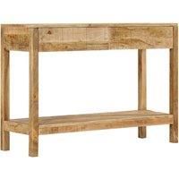 Console Table with 2 Drawers 110x35x75 cm Solid Wood Mango
