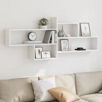 Wall Shelf White 167.5x18x68 cm Engineered Wood