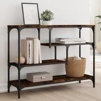 Console Table Smoked Oak 100x30x75 cm Engineered Wood