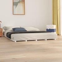 Bed Frame White 160x200 cm Solid Wood Pine