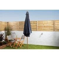 Alfresia 3M Wooden Weather-Resistant Garden Parasol - Push-Button Tilt, Large Canopy, Modern Style