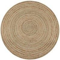 Area Rug Braided Jute 90 cm Round