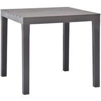 Garden Table Mocca 78x78x72 cm Plastic
