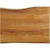 Table Top 70x60x3.8 cm Live Edge Solid Wood Mango