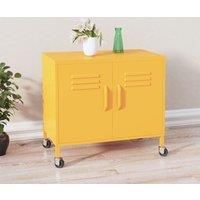 Storage Cabinet Mustard Yellow 60x35x56 cm Steel