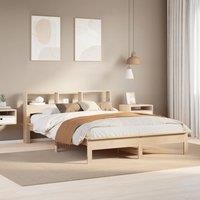 Bed Frame without Mattress 140x200 cm Solid Wood Pine