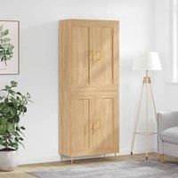 Highboard Sonoma Oak 69.5x34x180 cm Engineered Wood