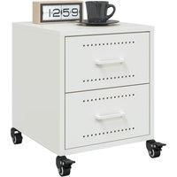Bedside Cabinets 2 pcs White 36x39x43.5 cm Steel