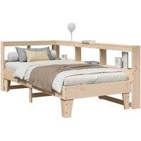 Bookcase Bed without Mattress 100x200cm Solid Wood Pine
