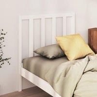 Bed Headboard White 106x4x100 cm Solid Wood Pine