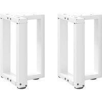 Coffee Table Legs T-Shaped2 pcs White 28x25x(42-43) cm Steel