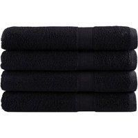 Premium Sauna Towels SOLUND 4 pcs Black 80x200 cm 600 gsm