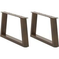 Dining Table Legs V-Shape 2 pcs Natural Steel 60x(30-31.3) cm Steel