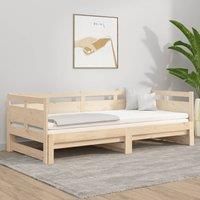 Pull-out Day Bed Solid Wood Pine 2x(90x200) cm