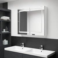 LED Bathroom Mirror Cabinet Shining White 80x12x68 cm