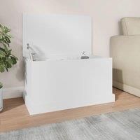 Storage Box White 70x40x38 cm Engineered Wood