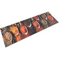 Kitchen Rug Washable Spoon & Spices 60x180 cm Velvet