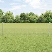 Garden Fence Set Set of 2 Galvanised steel 25 x 0.5 m Durable