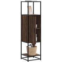 Highboard Brown Oak 35.5x35x139 cm Engineered Wood and Metal