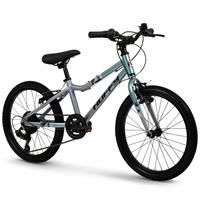 Huffy 20-inch Literide Junior 7-Speed Bike – Titanium Sky Blue and Grey, aged 7 to 9 years old