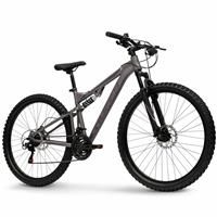 Huffy Marker 27.5" Full Suspension Mountain Bike Grey MTB Age 13 to Adult - 21 Speed Disc Brakes - Fits Riders 5/'2" to 5/'11"