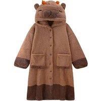 Capybara Full-Length Velvet Pyjama Coat - 4 Sizes, 2 Options
