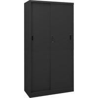 Office Cabinet with Sliding Door Anthracite 90x40x180 cm Steel