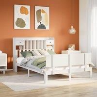 Bookcase Bed without Mattress White 160x200cm Solid Wood Pine