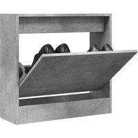 Shoe Cabinet Concrete Grey 60x21x57 cm Engineered Wood