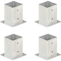 Post Anchors 4 pcs Galvanised Metal 101 mm