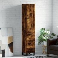 Highboard Smoked Oak 34.5x34x180 cm Engineered Wood