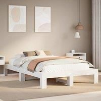 Bed Frame without Mattress White 120x200 cm Solid Wood Pine