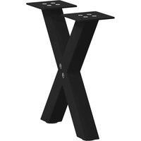 Coffee Table Legs X-Shaped 2 pcs Black 40x(30-31) cm Steel
