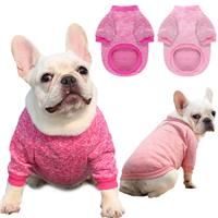 ABRRLO Pack Dog Jumper Fleece Warm 2 Small Medium (XL, Pink+Rose red)