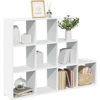 Room Divider Bookcase 3-Tier White 137.5x29x103.5 cm Engineered Wood