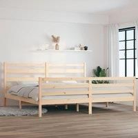 Bed Frame Solid Wood Pine 200x200 cm