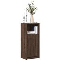 Sideboard with LED Brown Oak 42.5x34x100 cm Engineered Wood
