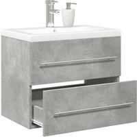2 Piece Bathroom Furniture Set Concrete Grey Engineered Wood