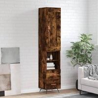 Highboard Smoked Oak 34.5x34x180 cm Engineered Wood