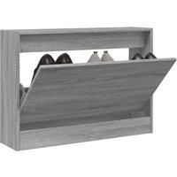 Shoe Cabinet Grey Sonoma 80x21x57 cm Engineered Wood