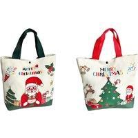 Christmas Gift Canvas Bags - Red Or Green