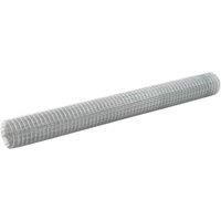 Chicken Wire Fence Galvanised Steel 10x1.5 m Silver