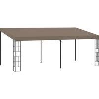 Wall-mounted Gazebo 6x3 m Taupe Fabric