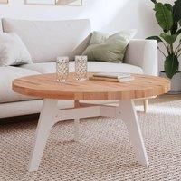 Table Top 90x4 cm Round Solid Wood Beech