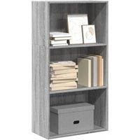 Bookcase Grey Sonoma 60x30x114 cm Engineered Wood