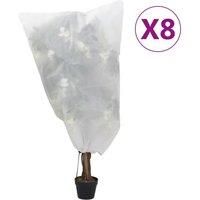 Plant Fleece Covers with Drawstring 8 pcs 70 g/m£ 0.8x0.8 m