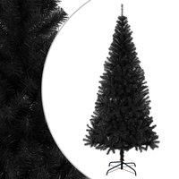 Artificial Christmas Tree with Stand Black 180 cm PVC