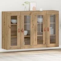 Wall Mounted Cabinet Set of 2 Artisan Oak Solid Oak Wood
