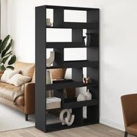 Room Divider Black 100x33x187.5 cm Engineered Wood