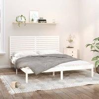 Bed Frame White Solid Wood 180x200 cm Super King Size